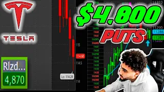 HOW I MADE $5,000 DAY TRADING TSLA LIVE (Start to Finish)