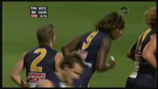 Nic Naitanui 2nd AFL game  West Coast Eagles Vs Hawthorn