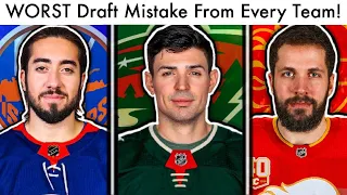 The WORST Draft Mistake From EVERY NHL Team! (Hockey Rankings & Islanders/Red Wings Prospect Talk)