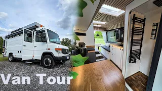 Luxury DIY camper van with Shower l Washing Machine l Heated Floor
