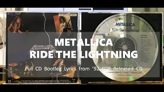 METALLICA Ride The Lightning Full Album Lyrics HD (Full Bootleg CD Scanned) METALLICA CLASSIC