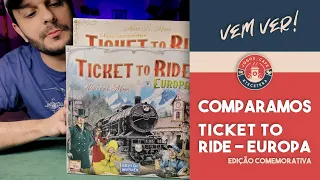 Ticket to Ride Europa Edição Comemorativa de 15 anos - Comparamos com a primeira versão - Galápagos