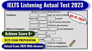 IELTS Listening Actual Test 2024 with Answers | 08.01.2024