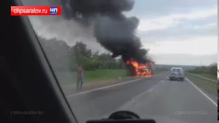 ЧП-САРАТОВ. В ВОЛЬСКОМ РАЙОНЕ СГОРЕЛА ФУРА