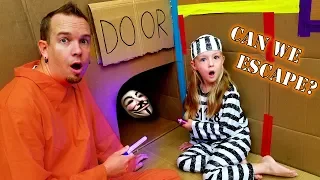 24 Hour Box Fort Prison Escape!!! Game Master Locked Us Up!