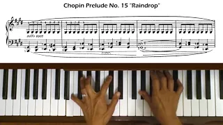 Chopin Prelude Op. 28 No.15 Raindrop Piano Tutorial