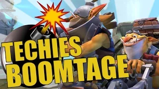 Techies BOOMTAGE! With Added RAMPAGE - DotA 2