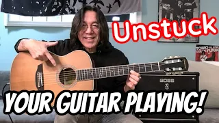 Unstuck Your Visual Shape Guitar Playing from YouTube!  (Basic Theory On One String Approach)