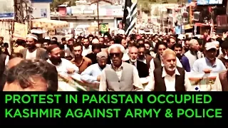 Protest in Pakistan occupied Kashmir against Army and Police