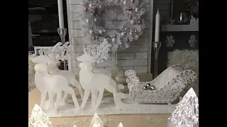 МК- Олени с санями! Новогодняя композиция! DIY sleigh with deer