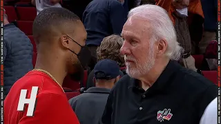 Damian Lillard & Gregg Popovich Share a Moment After the Game!