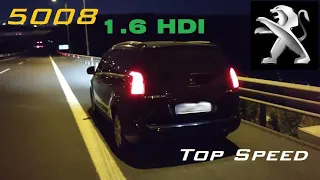 PEUGEOT 5008 (2011) 1.6 HDI (110 hp) Acceleration & Top Speed