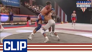 Impressive Smaller Contender Overpowers The Biggest Gladiator! | American Gladiators