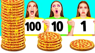 100 Слоев еды Челлендж | Смешные ситуации с едой от TeenChallenge