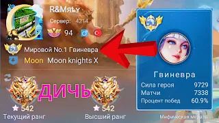 ТОП 1 МИРА ГВИНЕВРА ПОКАЗЫВАЕТ КТО В ДОМЕ ХОЗЯИН / MOBILE LEGENDS