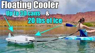 A floating cooler that can hold over 30 lbs | GoSports Cuddy floating cooler