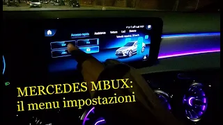 Mercedes MBUX: opzioni menu "Impostazioni"