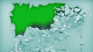 Green screen Wall collapse reveal effect || Wall crack || HD || Green screen video