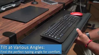 TOPSKY Adjustable Under-Desk Pull Out Keyboard Tray