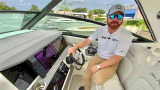 SeaRay 320 Sundancer Outboard walkthrough at MarineMax Orlando