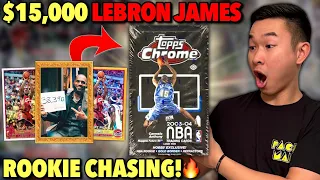 I opened an INSANE $15,000+ 2003-04 TOPPS CHROME basketball box (LEBRON CHASING! 🤯🔥)