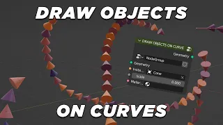 Draw Objects On Curves With Blender Geometry Nodes