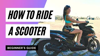 How To Ride A Scooter For The Very First Time  | Driving A Scooter For Beginners 101