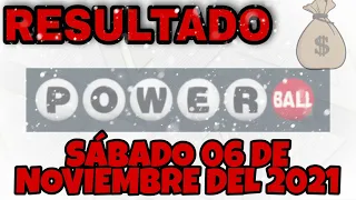 RESULTADOS POWERBALL DEL DÍA SÁBADO 06 DE NOVIEMBRE DEL 2021 $146,000,000/LOTERÍA DE ESTADOS UNIDOS