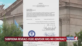 Subpoena reveals osde advisor has no contract