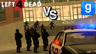 SWAT VS Left4Dead Hunters SNPC Fight Garry's Mod