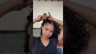 Dica de penteado simples| cabelo cacheado curto🤎