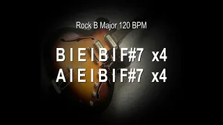 Backing Track Rock B Major 120 BPM