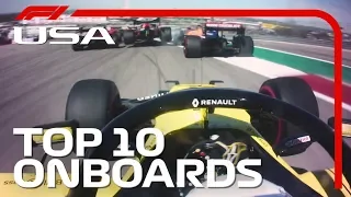 Daring Overtakes, Stunning Speed And The Top 10 Onboards | 2019 United States Grand Prix