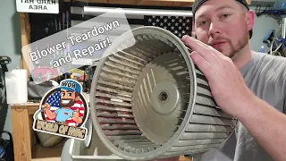 How To: Take apart a blower motor and wheel for a repair.