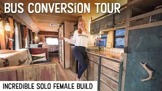 INCREDIBLE BUS CONVERSION TOUR with Full Size Bathroom