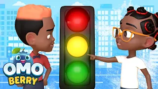Colors On A Traffic Light! | Safety Song | African Kids Songs | Omoberry