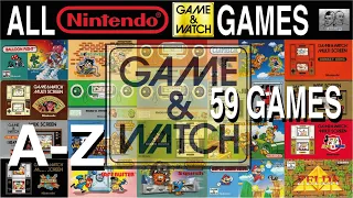 All NINTENDO Game & Watch Games - 59 Games - Compilation