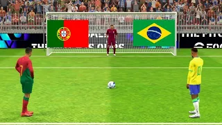 Ronaldo vs Neymar Match | Portugal vs Brazil Match | Penalty shootout Match | Efootball Gameplay |