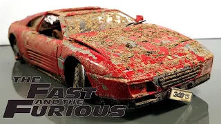 Restoration Damaged Ferrari 348TS Repair Old Model Car Abandoned Fast&Furious Style By Small Restore