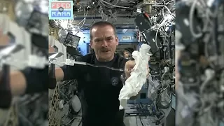 What happens when you SQUEEZE a soaking WET TOWEL in SPACE?!?!