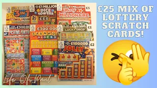 £25 scratch cards. A fun mix of £5, £3 and £2 scratch cards from Lottery, looking for a big win!