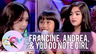 You Do Note girl exchanges lines with Andrea and Francine | GGV