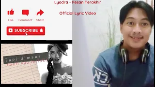 LYODRA - PESAN TERAKHIR (OFFICIAL LYRIC VIDEO)| REACTION | BROWN CHANNEL