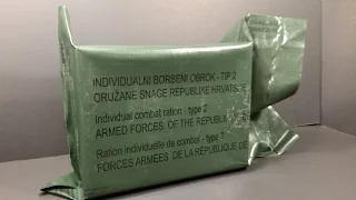 2015 Croatian Armed Forces Type ll 24 Hour Military Ration MRE Review Combat Food Tasting