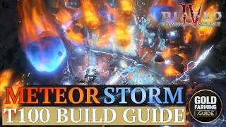 Diablo IV: Meteor Storm Chain Lightning Sorceress Build Guide for T100 NM Dungeon Season 3 / Eternal