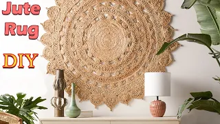 Jute Rug making tutorial | jute diy rug | Handmade Big Carpet