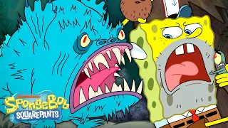 Monster Island Coconut FRENZY! 🥥 | "Delivery to Monster Island" Full Scene | SpongeBob