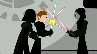 Darth Vader and Luke Skywalker vs. Palpatine. Lightsaber Combat | Mission 3: War of the Races