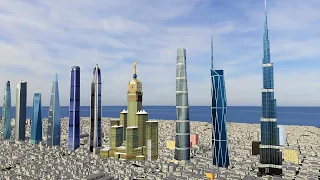 Tallest Skyscrapers in the World in 2024 | Building size comparison