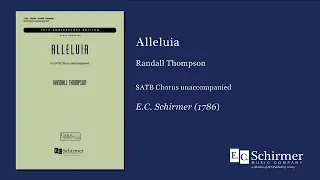 Alleluia by Randall Thompson - Scrolling Score